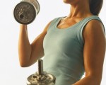 Woman Exercising with Dumbells